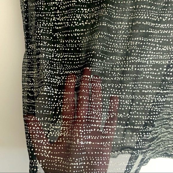 Victoria's Secret Sheer Silver Foil Detailed Top - Picture 5 of 5